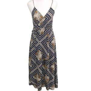 O’Neil Floral Striped Wrap Maxi Dress